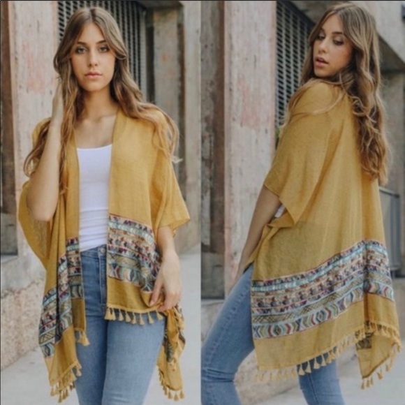 Aluna Levi Other - BOHO Mustard Kimono!